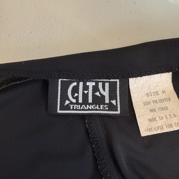 Vtg City Triangles Y2K Maxi Dress Size M Black Square Neck Floral Embroidery - Picture 4 of 8